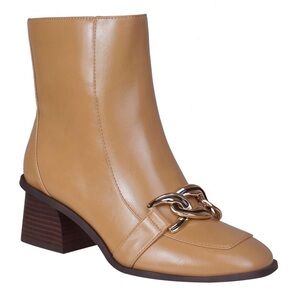 Impo Women's Jeriel Chain Detail Ankle Booties - Tan - 7.5 - NWOB